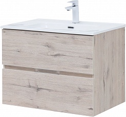 Aquanet Мебель для ванной Алвита New 70 2 ящика подвесная дуб веллингтон белый – фотография-4